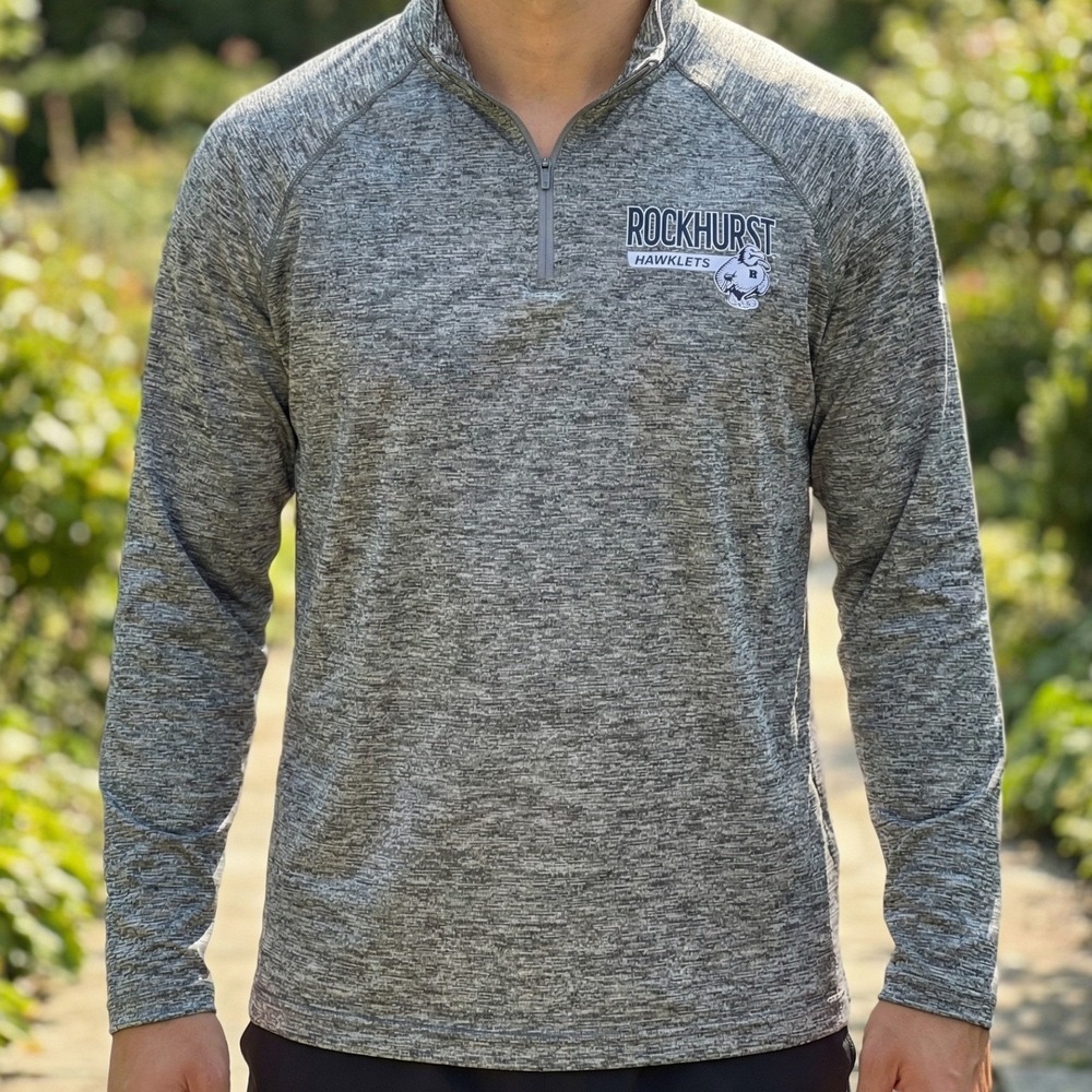 Under Armour Rockhurst Hawklets Mens Grey‎ Heather 1/4 Zip Pullover Sweatshirt